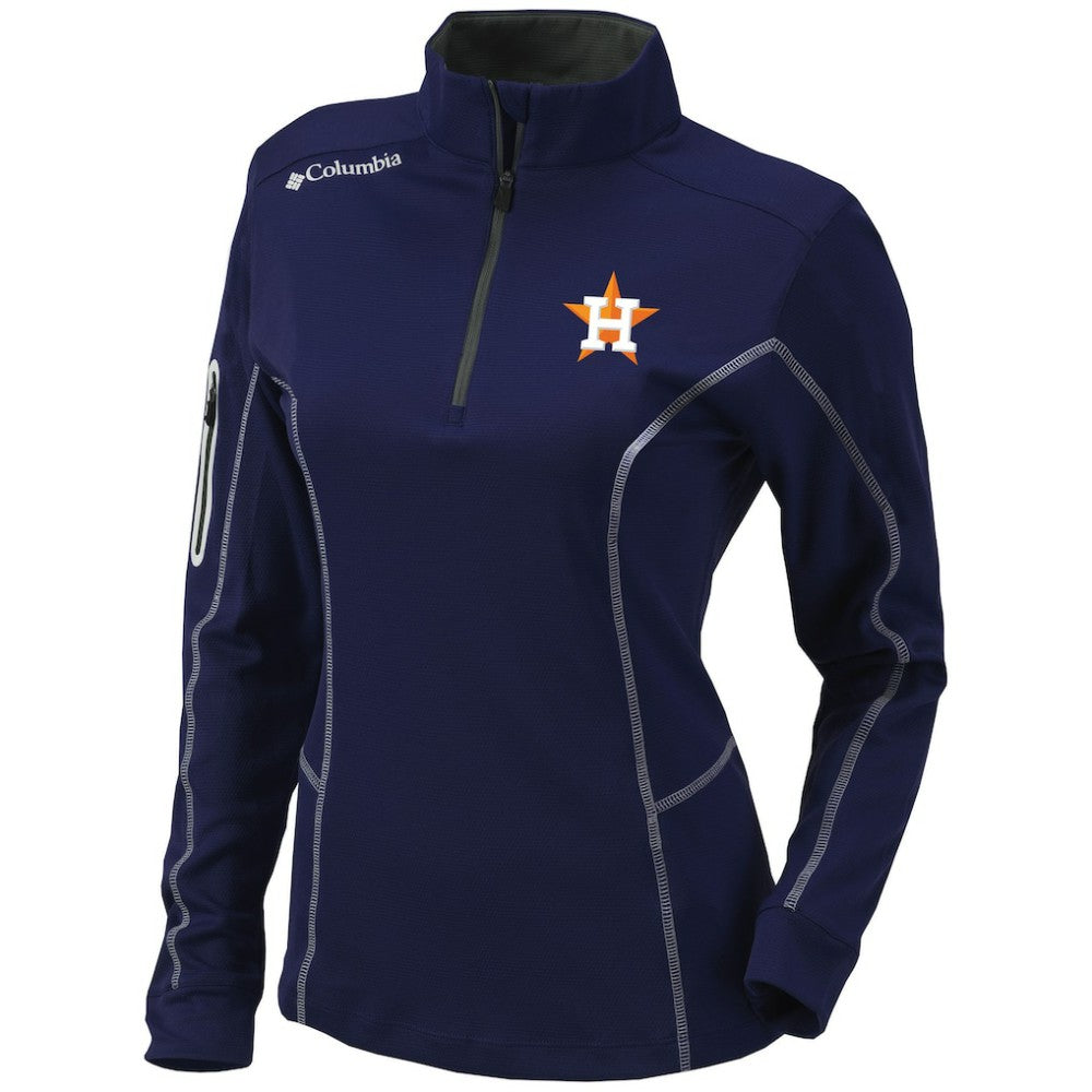 Houston Astros Columbia Women's Omni-Wick Shotgun Quarter-Zip Pullover Top - MLB