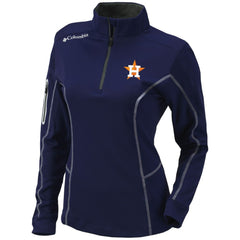 Houston Astros Columbia Women's Omni-Wick Shotgun Quarter-Zip Pullover Top - MLB