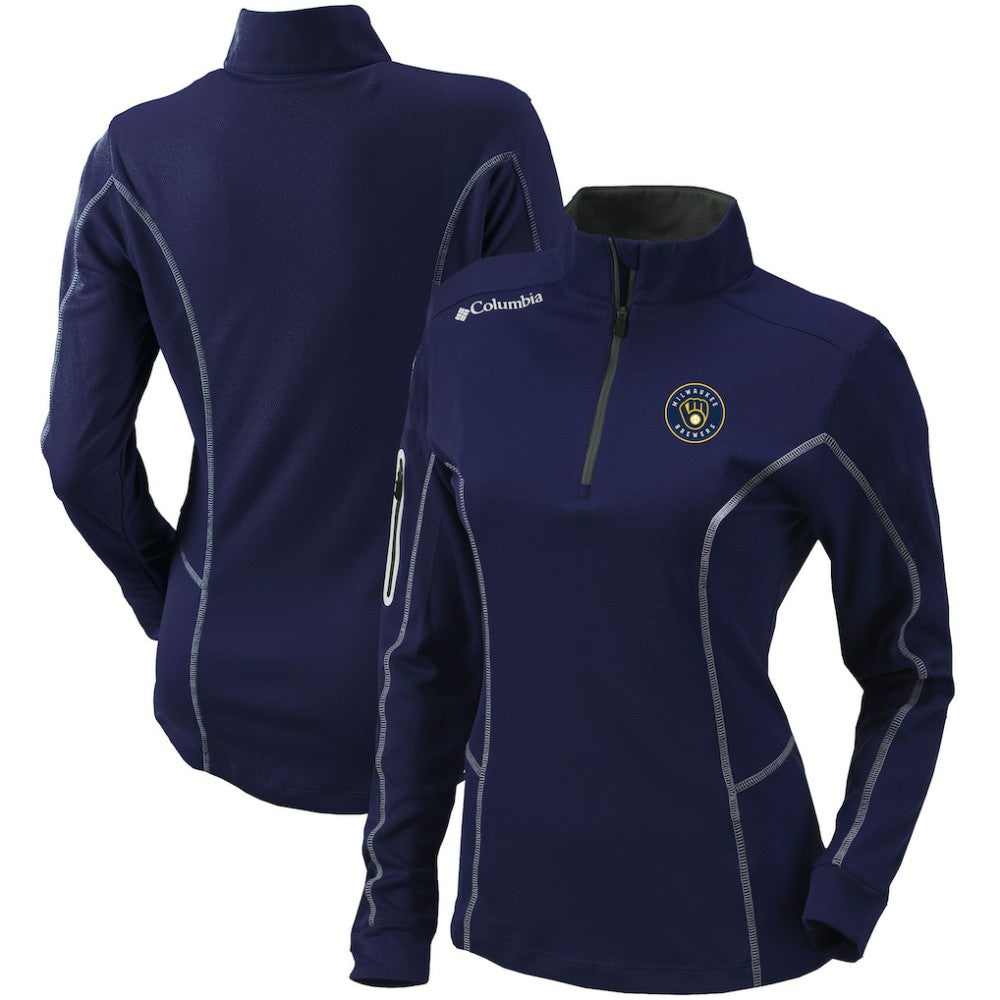 Milwaukee Brewers Columbia Women's Omni-Wick Shotgun Quarter-Zip Pullover Top - MLB