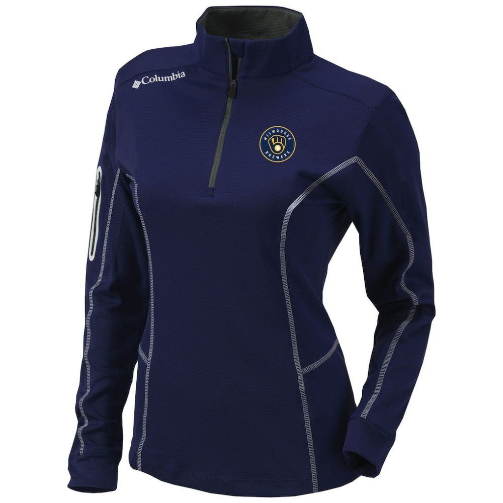 Milwaukee Brewers Columbia Women's Omni-Wick Shotgun Quarter-Zip Pullover Top - MLB
