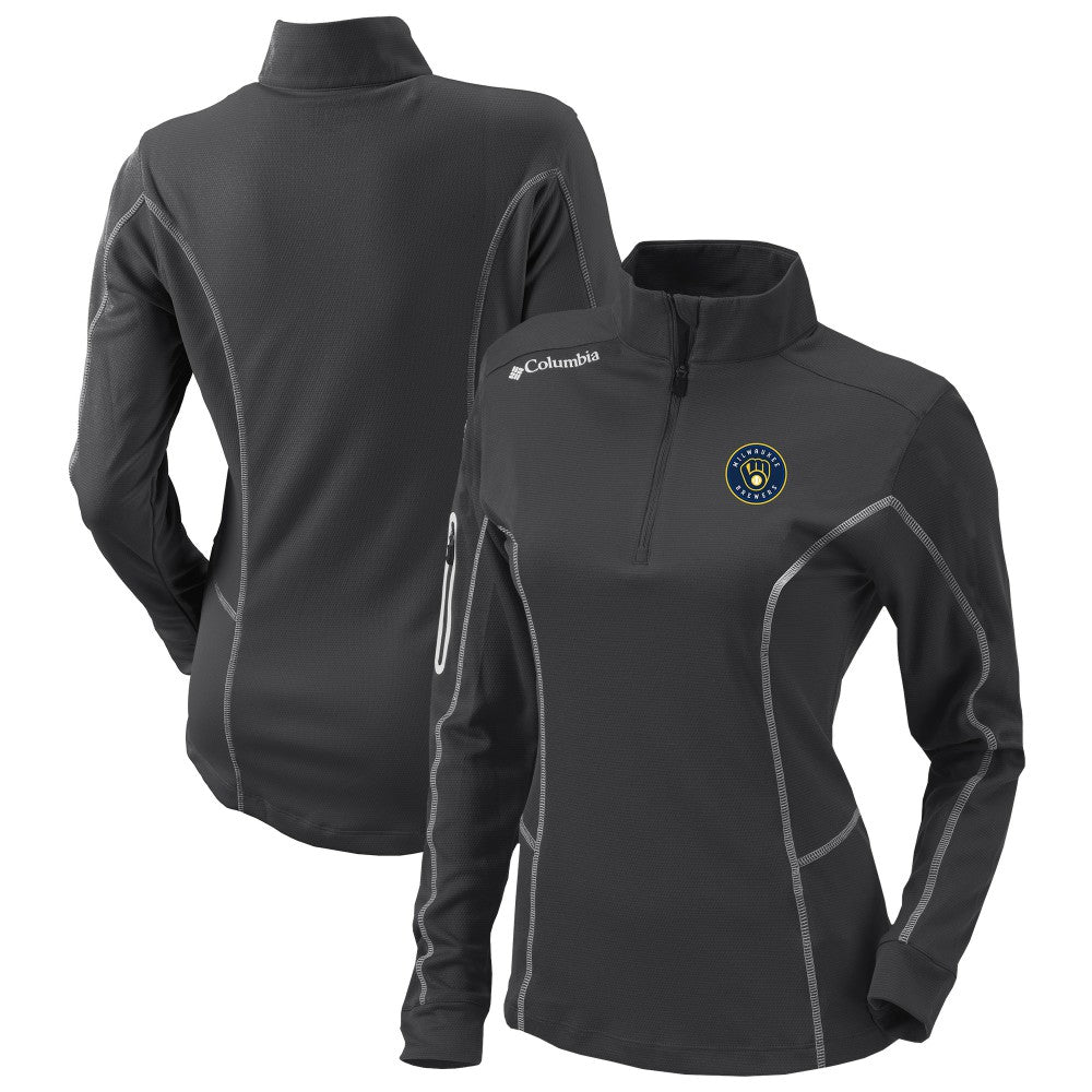 Milwaukee Brewers Columbia Women's Omni-Wick Shotgun Quarter-Zip Pullover Top - MLB