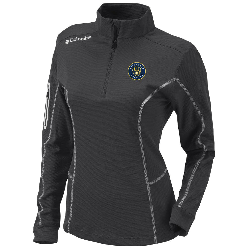 Milwaukee Brewers Columbia Women's Omni-Wick Shotgun Quarter-Zip Pullover Top - MLB