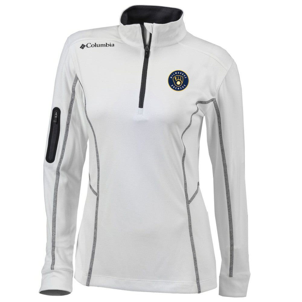 Milwaukee Brewers Columbia Women's Omni-Wick Shotgun Quarter-Zip Pullover Top - MLB