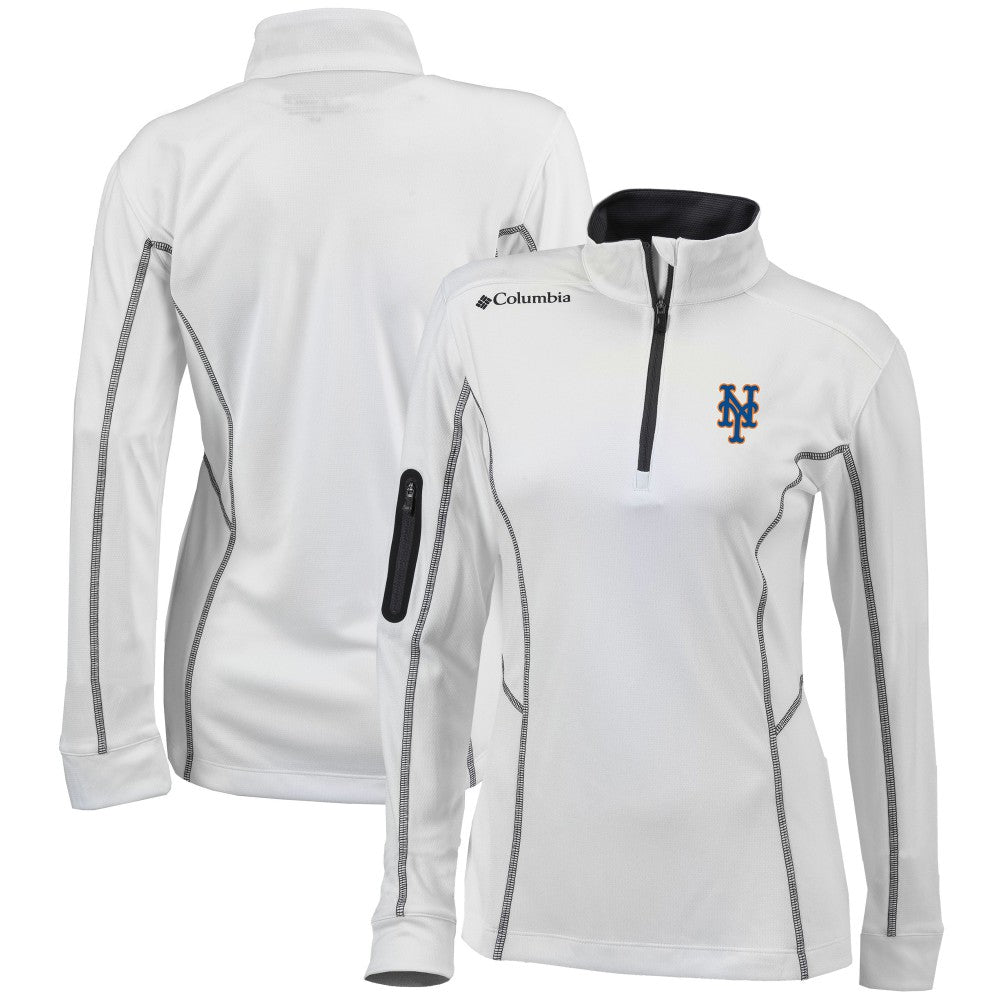 New York Mets Columbia Women's Omni-Wick Shotgun Quarter-Zip Pullover Top - MLB