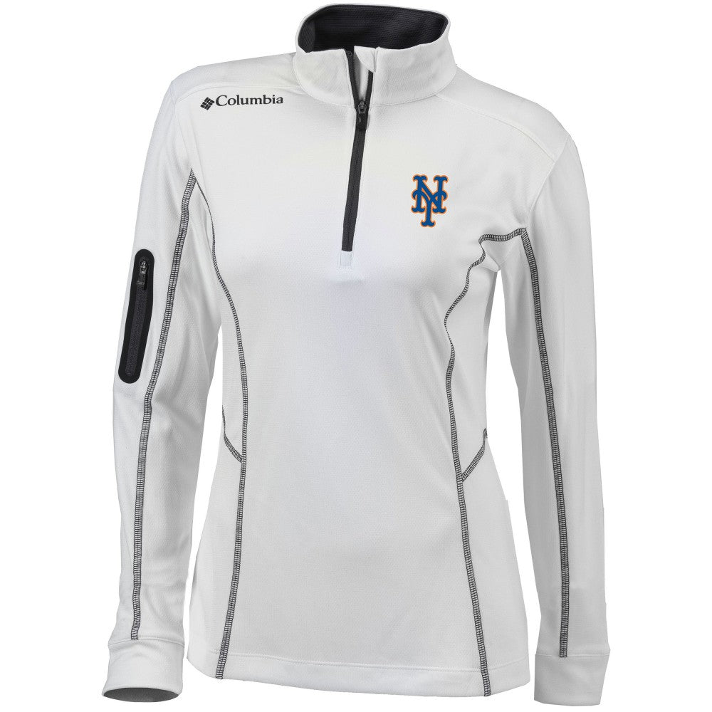 New York Mets Columbia Women's Omni-Wick Shotgun Quarter-Zip Pullover Top - MLB