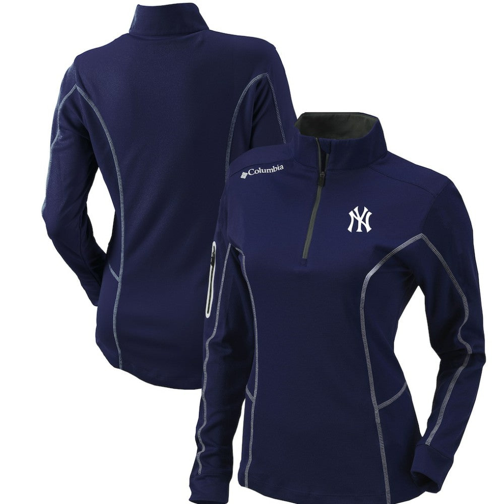 New York Yankees Columbia Women's Omni-Wick Shotgun Quarter-Zip Pullover Top - MLB