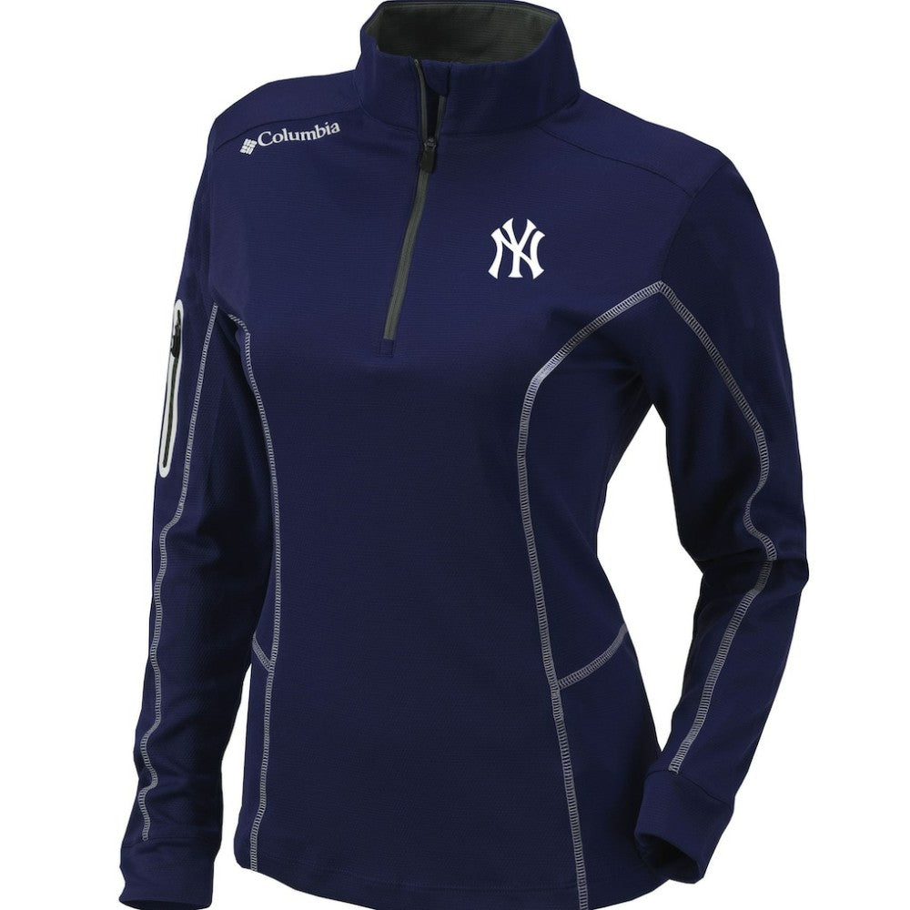 New York Yankees Columbia Women's Omni-Wick Shotgun Quarter-Zip Pullover Top - MLB