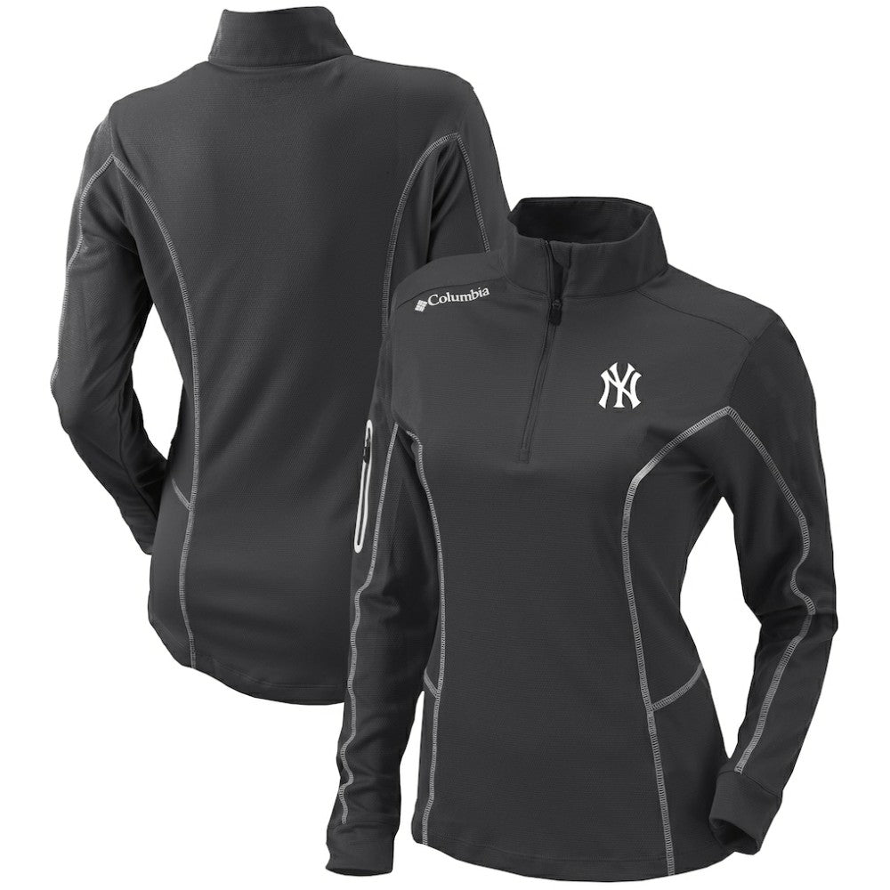 New York Yankees Columbia Women's Omni-Wick Shotgun Quarter-Zip Pullover Top - MLB