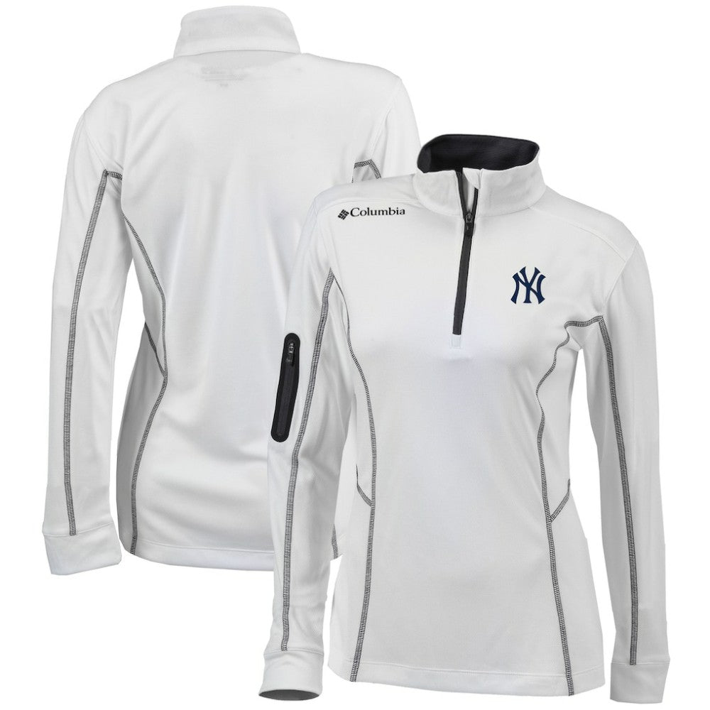 New York Yankees Columbia Women's Omni-Wick Shotgun Quarter-Zip Pullover Top - MLB
