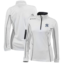 New York Yankees Columbia Women's Omni-Wick Shotgun Quarter-Zip Pullover Top - MLB