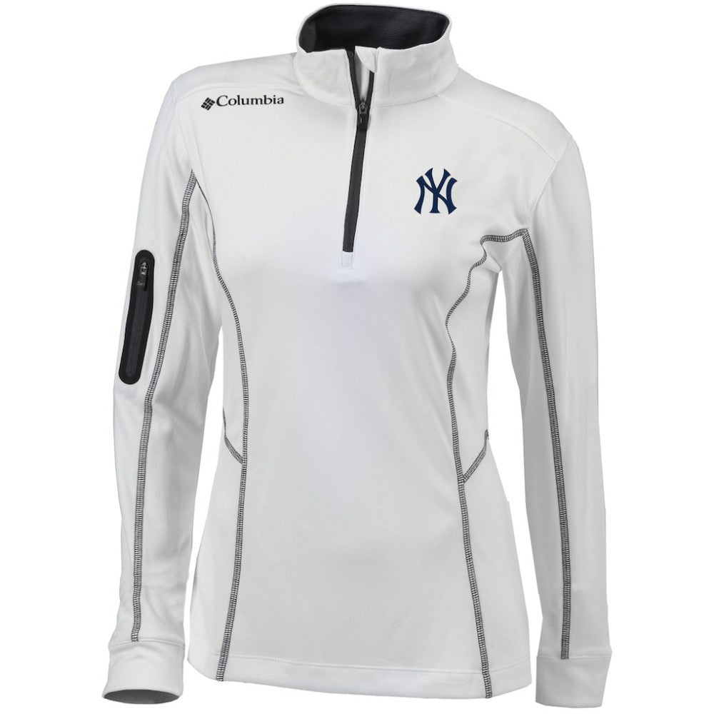 New York Yankees Columbia Women's Omni-Wick Shotgun Quarter-Zip Pullover Top - MLB