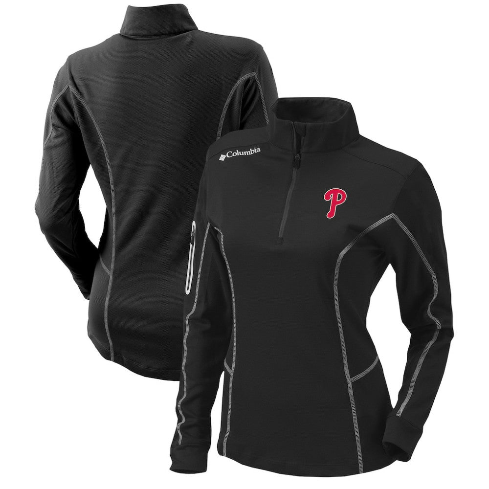 Philadelphia Phillies Columbia Women's Omni-Wick Shotgun Quarter-Zip Pullover Top - MLB