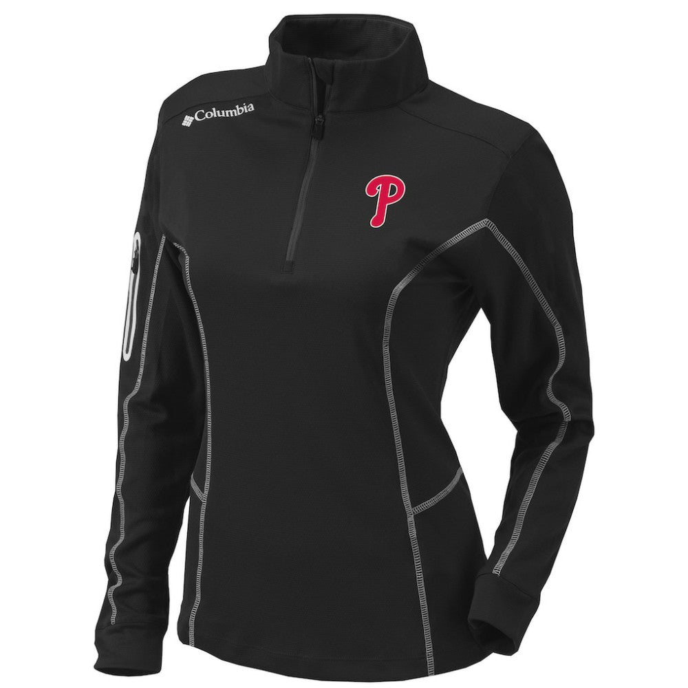 Philadelphia Phillies Columbia Women's Omni-Wick Shotgun Quarter-Zip Pullover Top - MLB