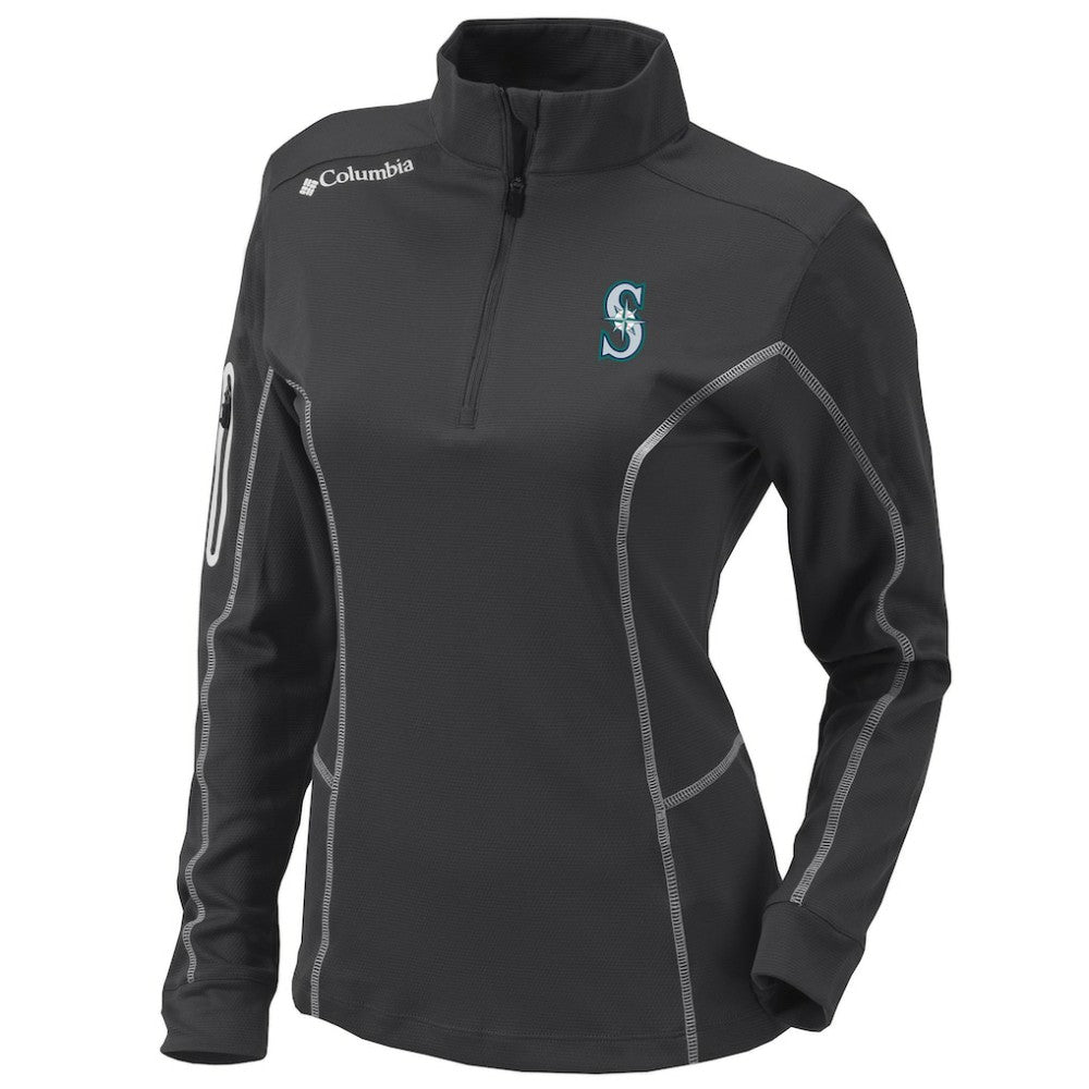 Seattle Mariners Columbia Women's Omni-Wick Shotgun Quarter-Zip Pullover Top - MLB