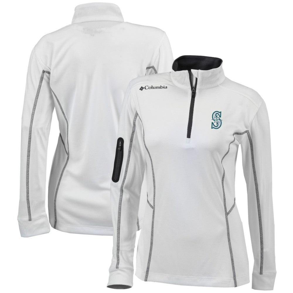 Seattle Mariners Columbia Women's Omni-Wick Shotgun Quarter-Zip Pullover Top - MLB