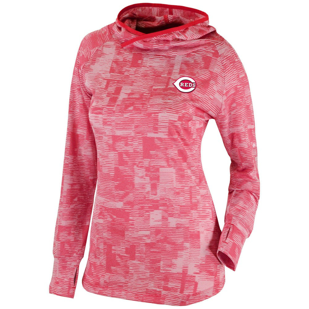 Cincinnati Reds Columbia Women's Omni-Wick Sunday Ball Pullover Hoodie - MLB