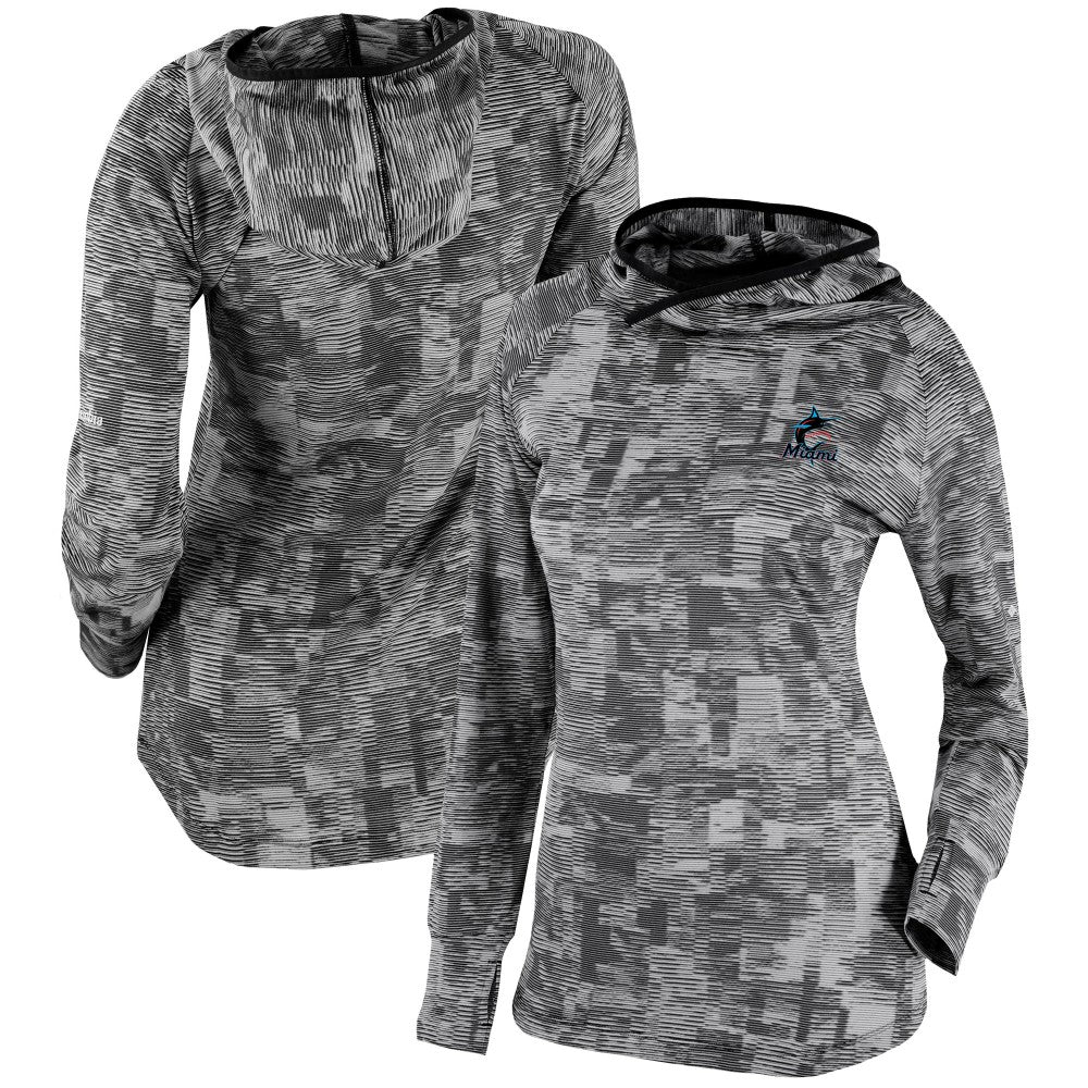 Miami Marlins Columbia Women's Omni-Wick Sunday Ball Pullover Hoodie - MLB