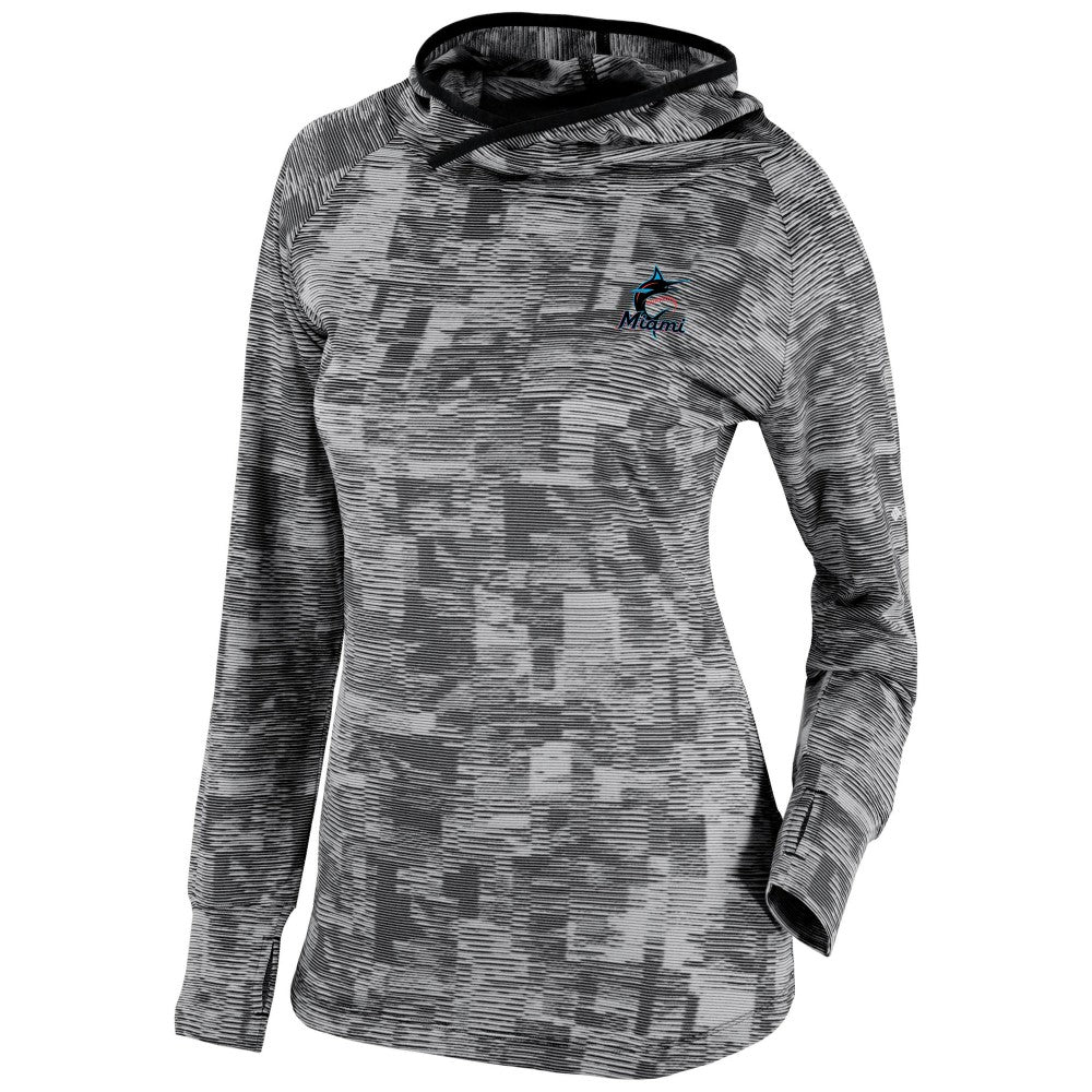 Miami Marlins Columbia Women's Omni-Wick Sunday Ball Pullover Hoodie - MLB