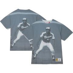 Hank Aaron Atlanta Braves Mitchell & Ness Cooperstown Collection Highlight Sublimated Player Graphic T-Shirt T-shirts - MLB