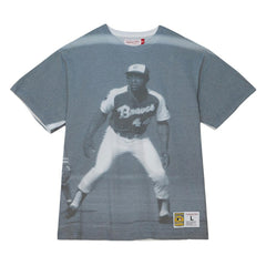 Hank Aaron Atlanta Braves Mitchell & Ness Cooperstown Collection Highlight Sublimated Player Graphic T-Shirt T-shirts - MLB