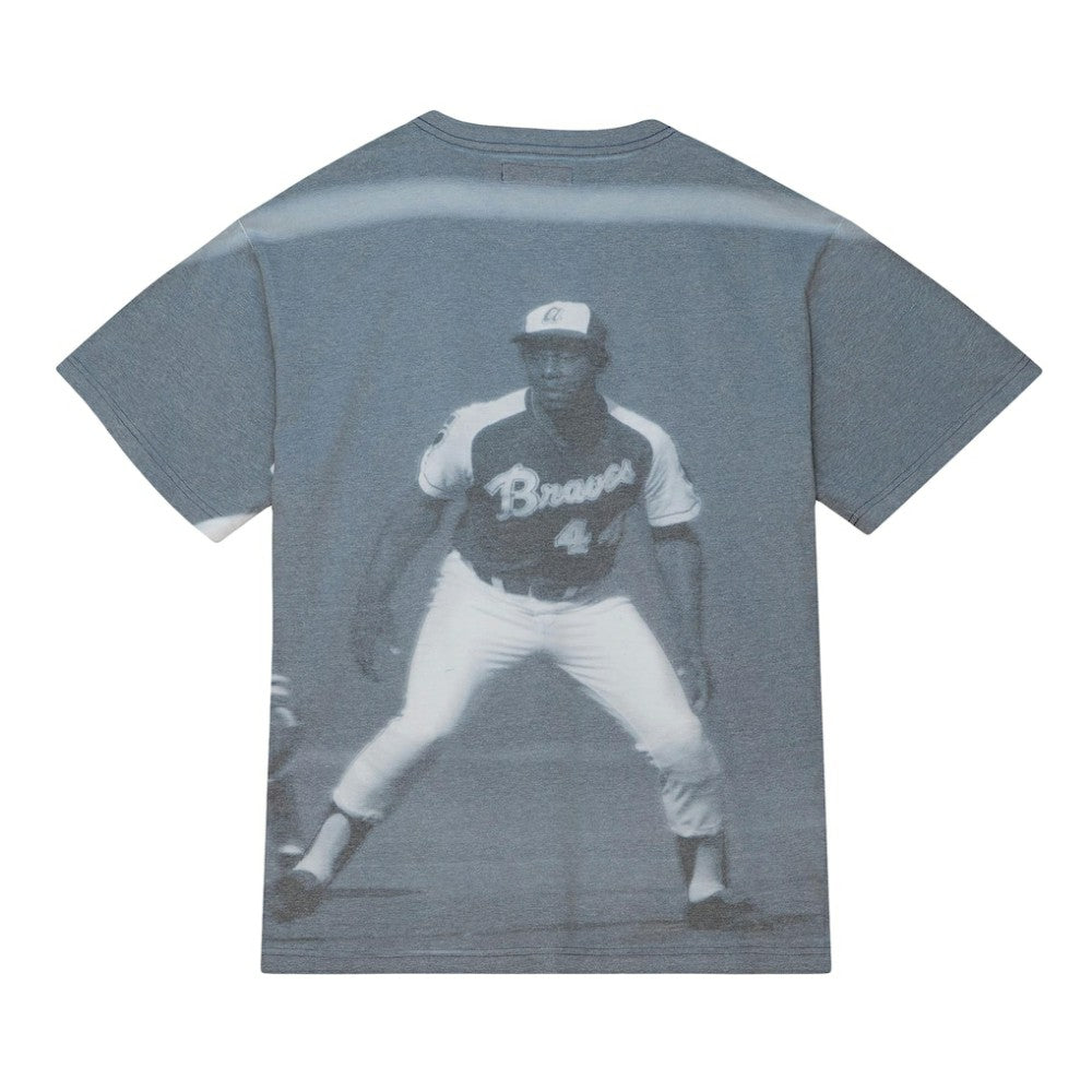 Hank Aaron Atlanta Braves Mitchell & Ness Cooperstown Collection Highlight Sublimated Player Graphic T-Shirt T-shirts - MLB