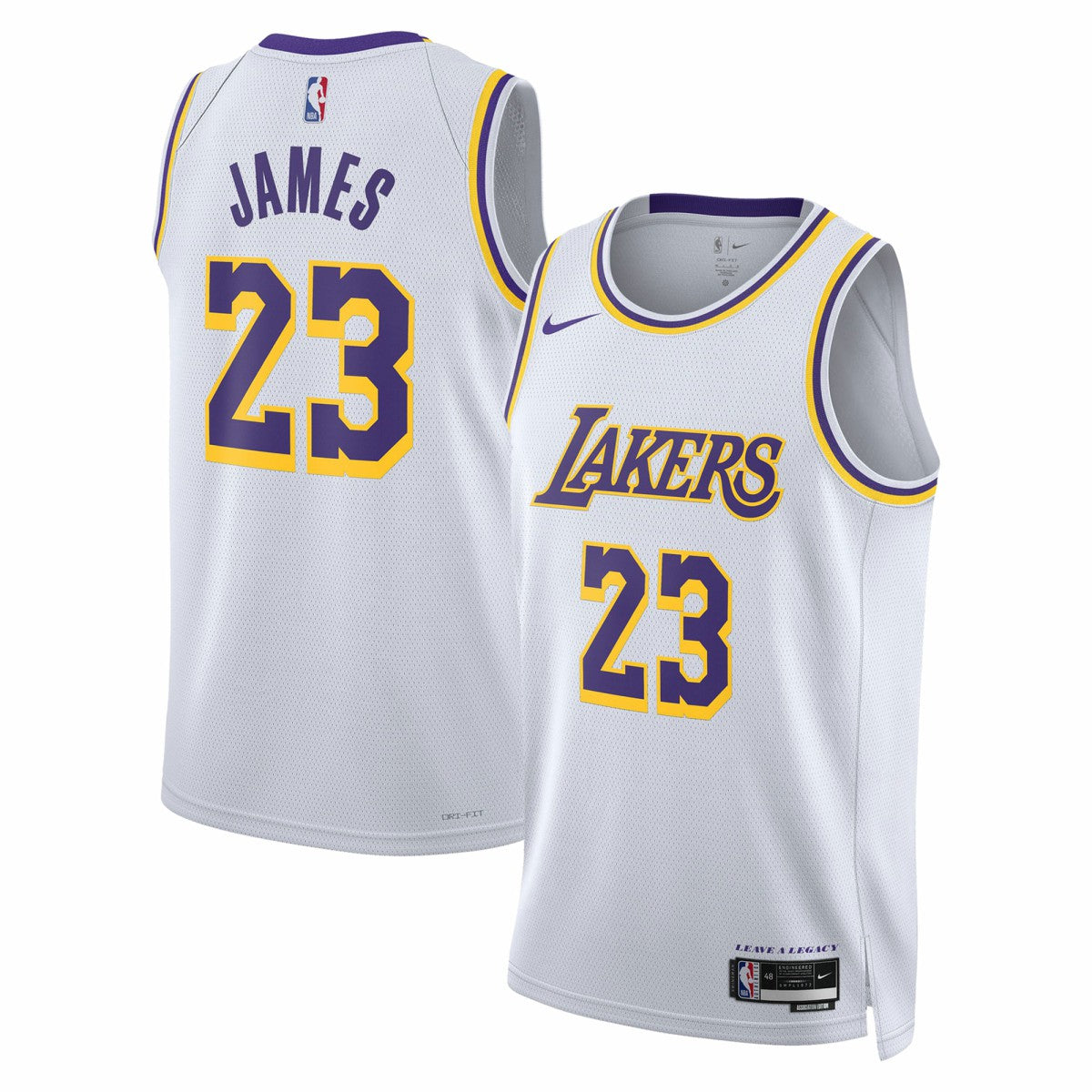 LeBron James Los Angeles Lakers Unisex Swingman Jersey Association Edition White - NBA