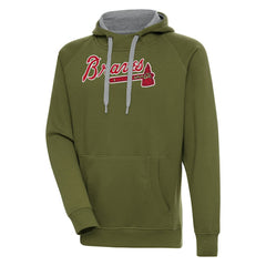 Atlanta Braves Antigua Victory Pullover Hoodie - MLB