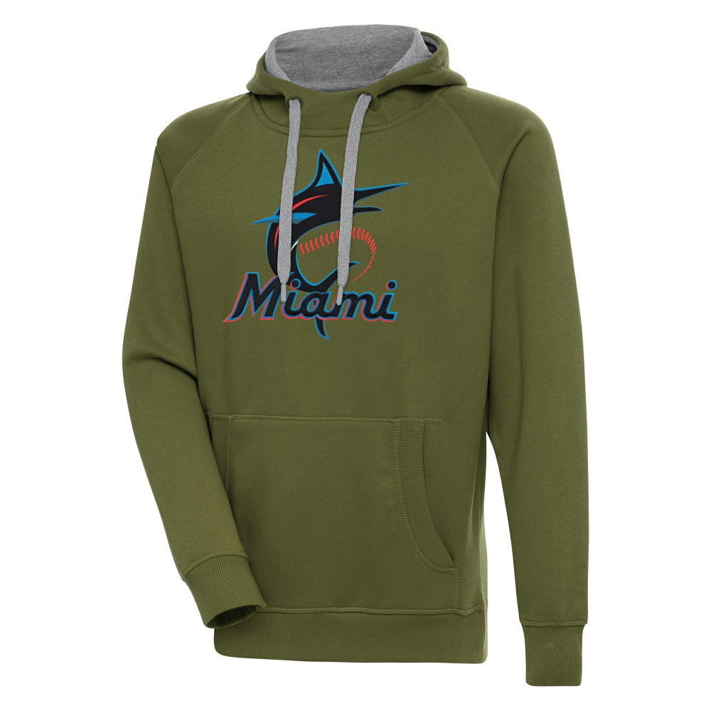 Miami Marlins Antigua Victory Pullover Hoodie - MLB