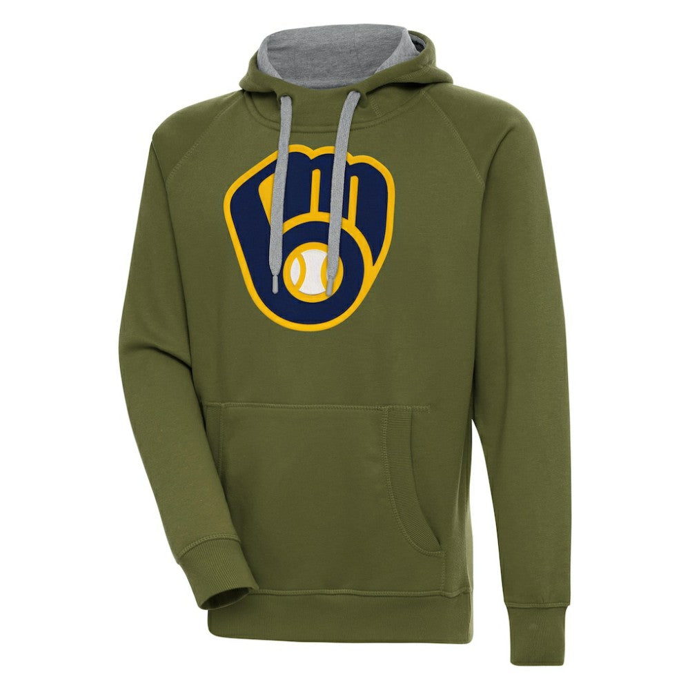 Milwaukee Brewers Antigua Victory Pullover Hoodie - MLB