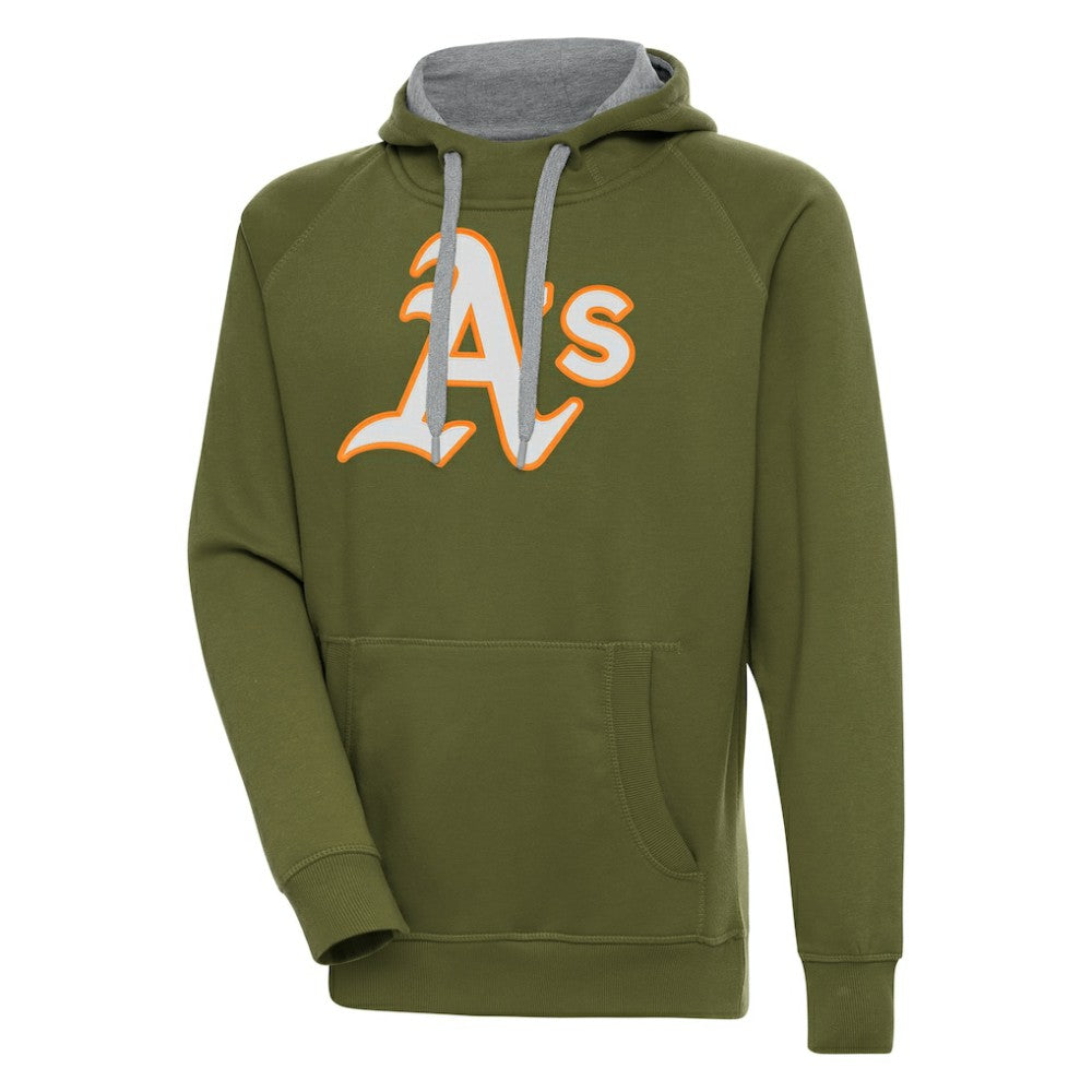 Athletics Antigua Victory Pullover Hoodie - MLB