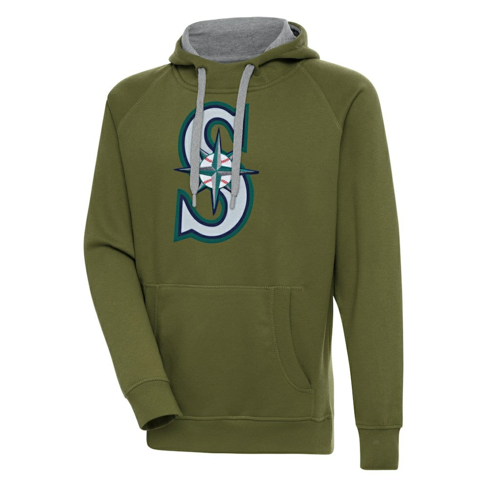 Seattle Mariners Antigua Victory Pullover Hoodie - MLB