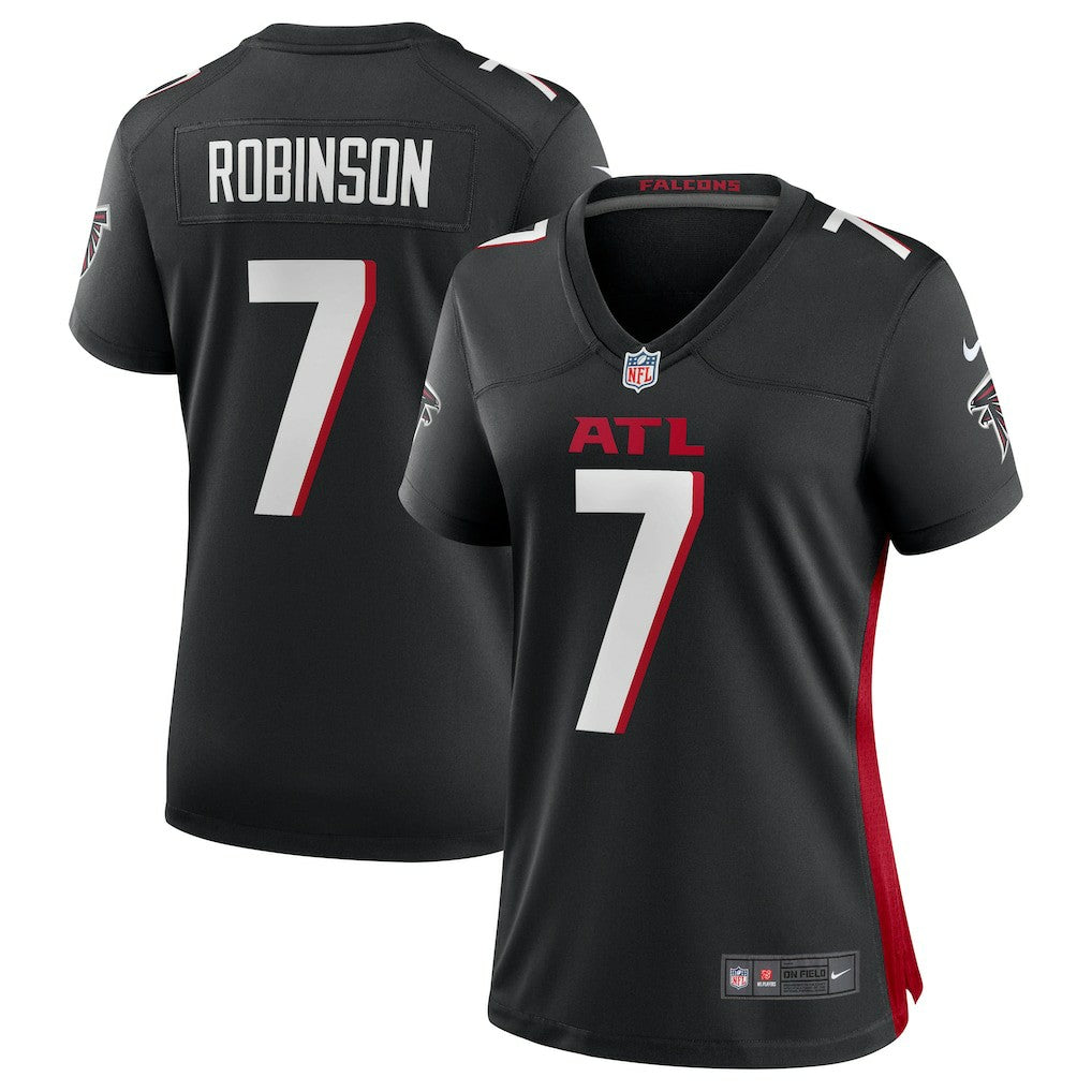 Bijan Robinson Atlanta Falcons Women's Player Jersey Black | Nike for Sale