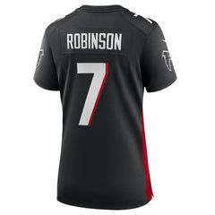 Bijan Robinson Atlanta Falcons Women's Player Jersey Black | Nike for Sale