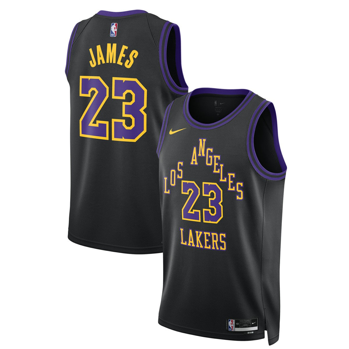 LeBron James Los Angeles Lakers Unisex 2025/26 Swingman Jersey Black City Edition - NBA