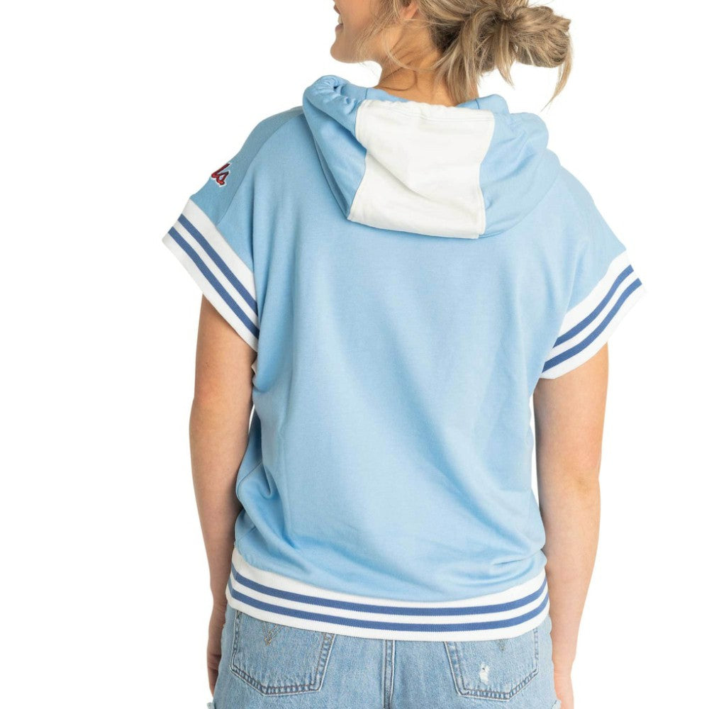 St. Louis Cardinals Lusso Women's Mabel Tri-Blend Short Sleeve Pullover Hoodie - MLB
