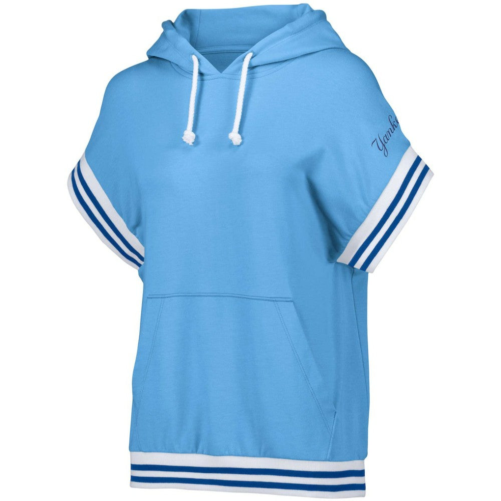 New York Yankees Lusso Women's Mabel Tri-Blend Short Sleeve Pullover Hoodie - MLB