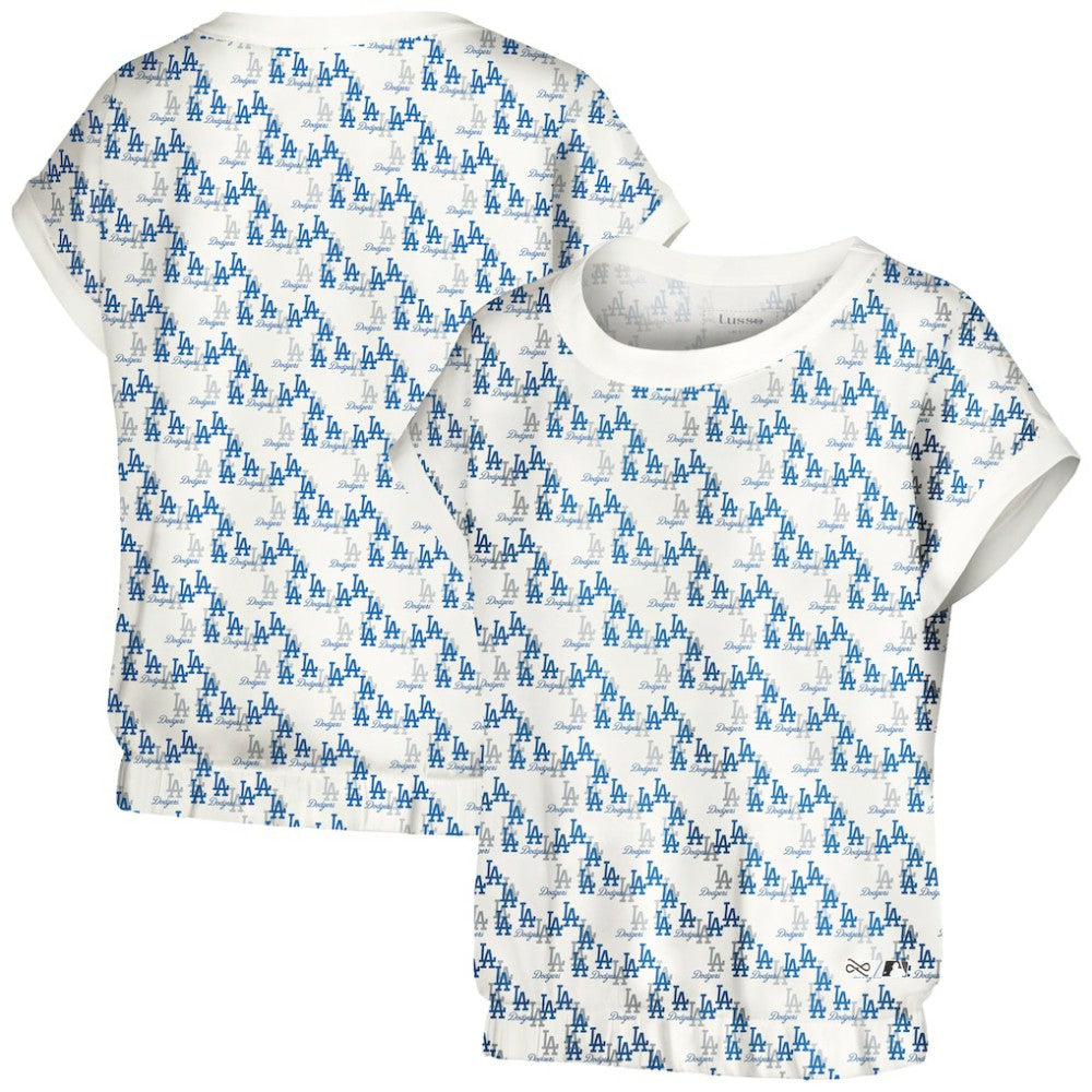 Los Angeles Dodgers Lusso Women's Madge Dolman Tri-Blend T-Shirt - MLB