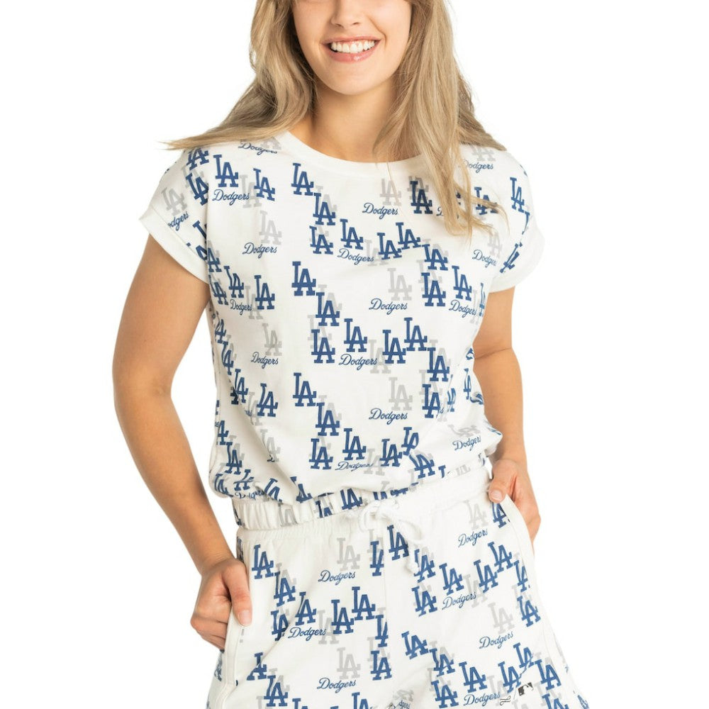 Los Angeles Dodgers Lusso Women's Madge Dolman Tri-Blend T-Shirt - MLB