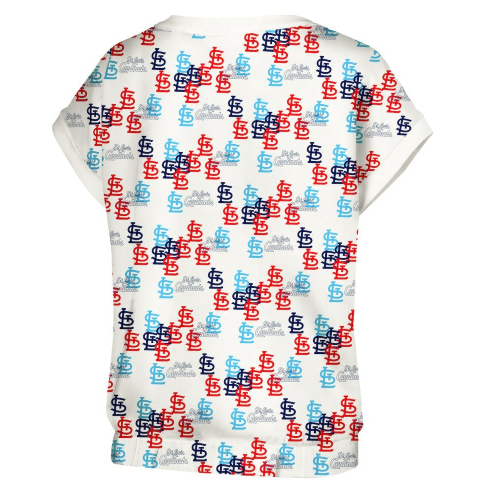 St. Louis Cardinals Lusso Women's Madge Dolman Tri-Blend T-Shirt - MLB