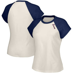 Atlanta Braves Lusso Women's Nikki Raglan T-Shirt - MLB