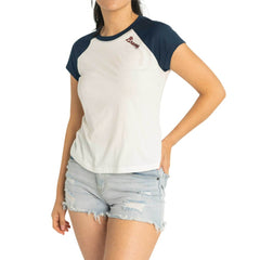 Atlanta Braves Lusso Women's Nikki Raglan T-Shirt - MLB
