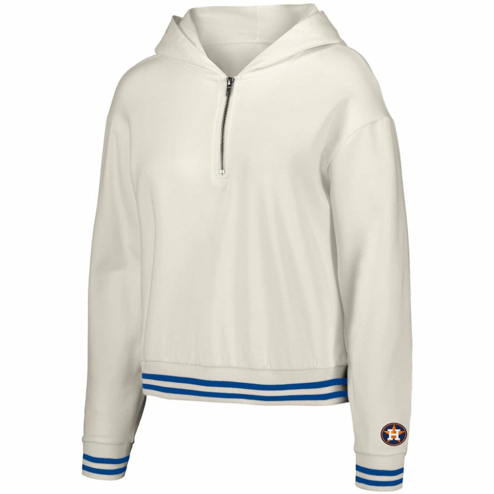 Houston Astros Lusso Women's Magnolia Tri-Blend Quarter-Zip Hoodie - MLB