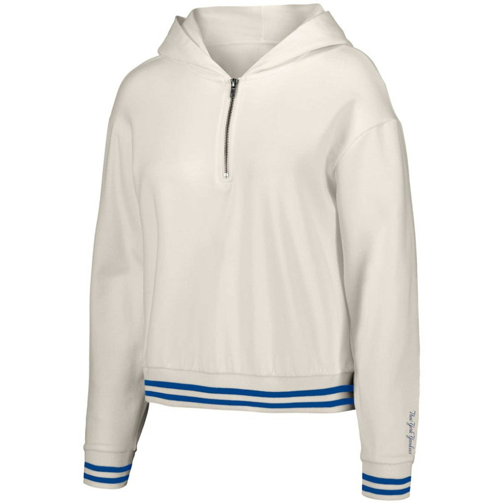New York Yankees Lusso Women's Magnolia Tri-Blend Quarter-Zip Hoodie - MLB