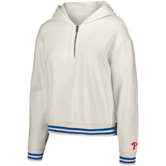 Philadelphia Phillies Lusso Women's Magnolia Tri-Blend Quarter-Zip Hoodie - MLB