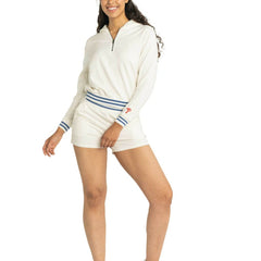 Philadelphia Phillies Lusso Women's Magnolia Tri-Blend Quarter-Zip Hoodie - MLB
