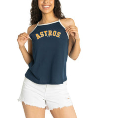 Houston Astros Lusso Women's Nadine Halter Tank Top - MLB