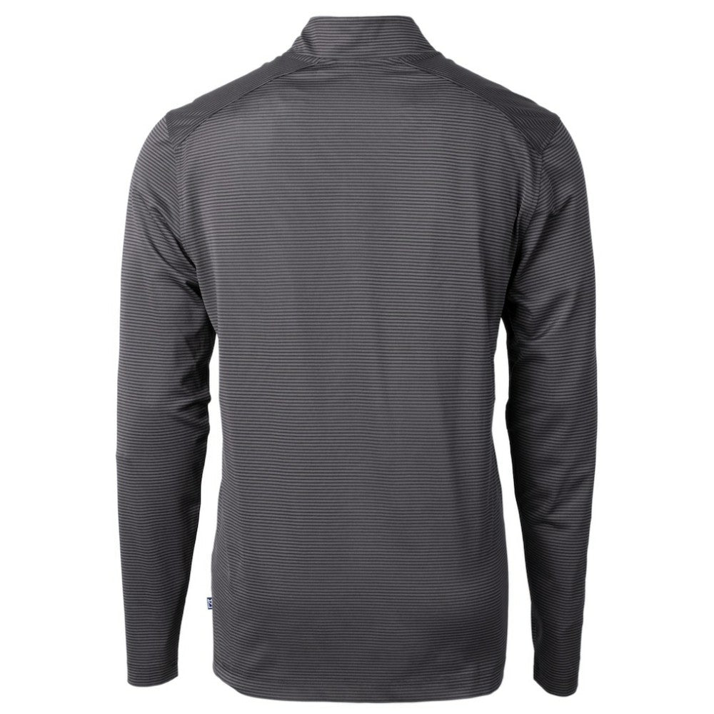 Baltimore Orioles Cutter & Buck Virtue Eco Pique Micro Stripe Recycled Quarter-Zip Pullover Top - MLB