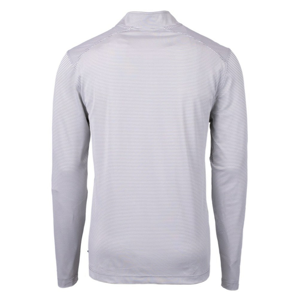 Chicago White Sox Cutter & Buck Virtue Eco Pique Micro Stripe Recycled Quarter-Zip Pullover Top - MLB