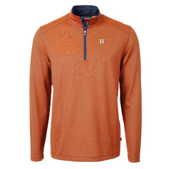 Houston Astros Cutter & Buck Virtue Eco Pique Micro Stripe Recycled Quarter-Zip Pullover Top - MLB