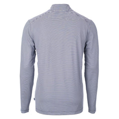 Milwaukee Brewers Cutter & Buck Virtue Eco Pique Micro Stripe Recycled Quarter-Zip Pullover Top - MLB